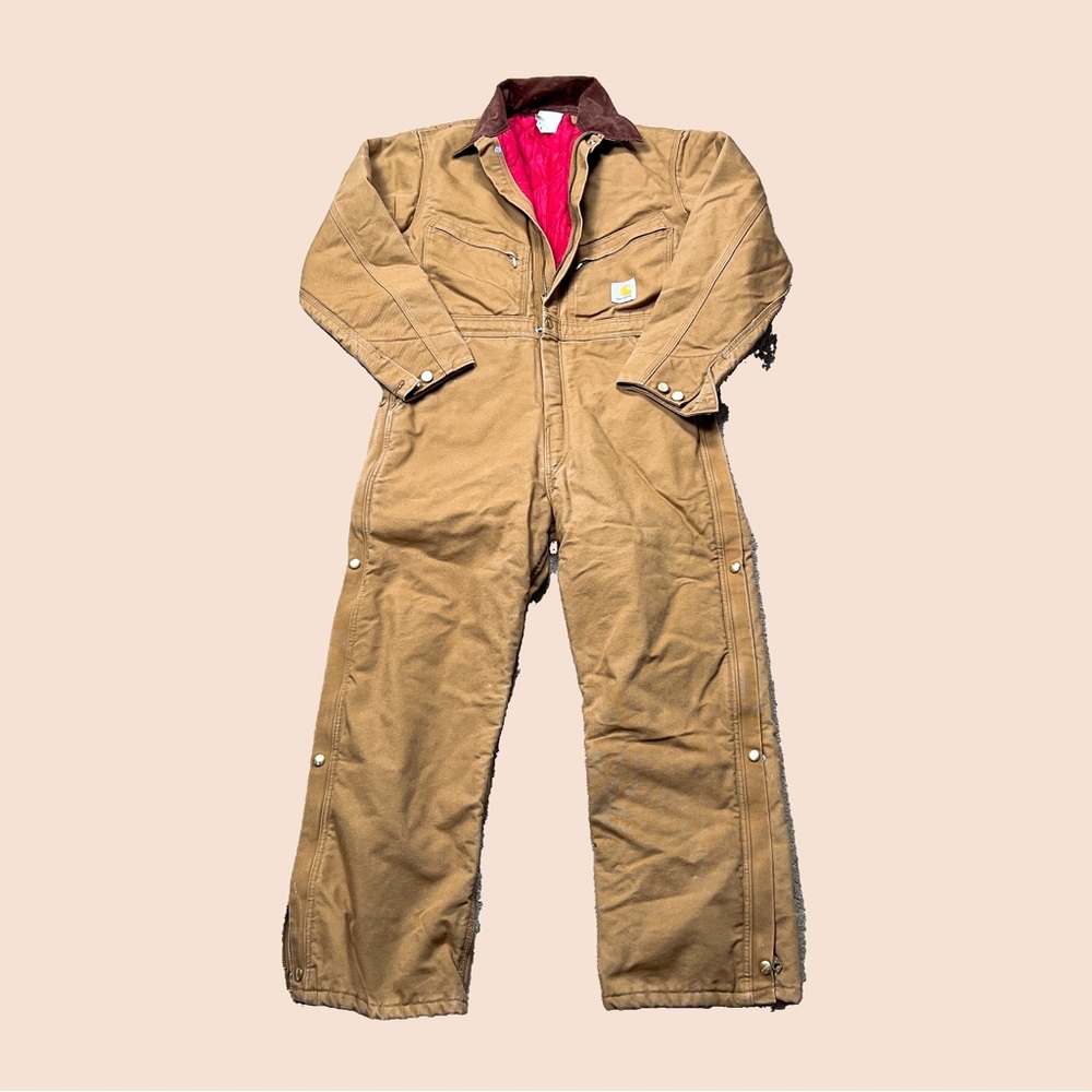 Vintage Carhartt insulated workwear coveralls jumpsuit boilersuit size 38
